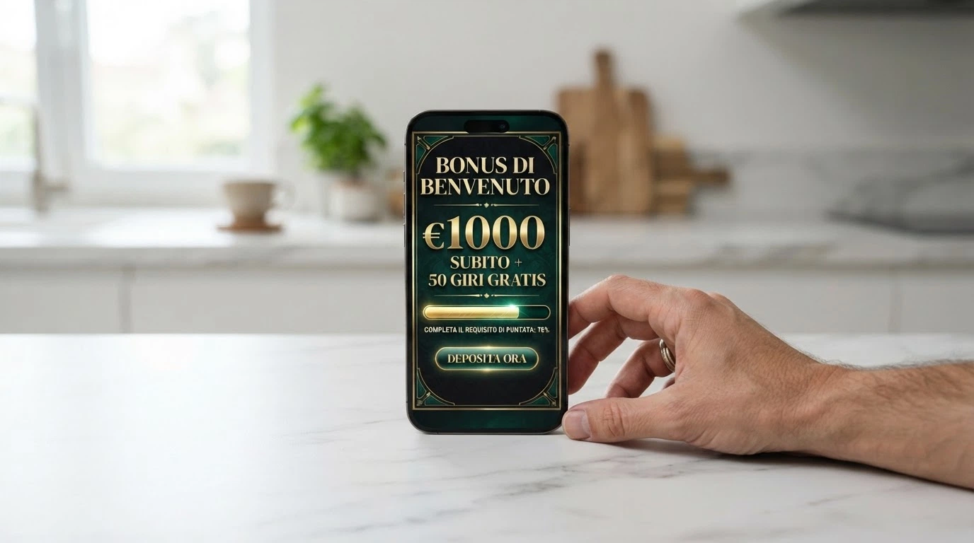 Schermata promozionale del bonus di benvenuto del Casinò Sanremo online
