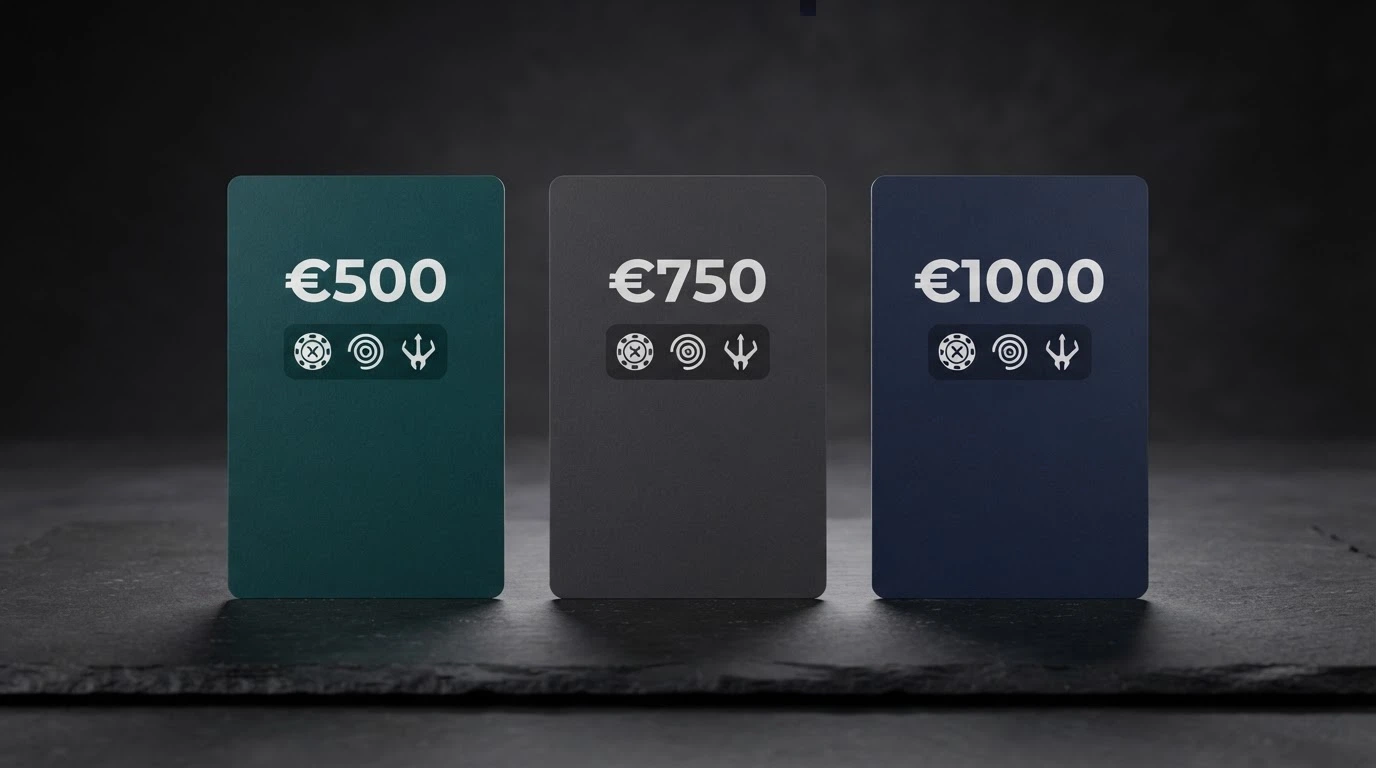 Tre carte di profilo affiancate che rappresentano i tre operatori offshore con Bonus Crab, con i relativi bonus di benvenuto e condizioni in evidenza.