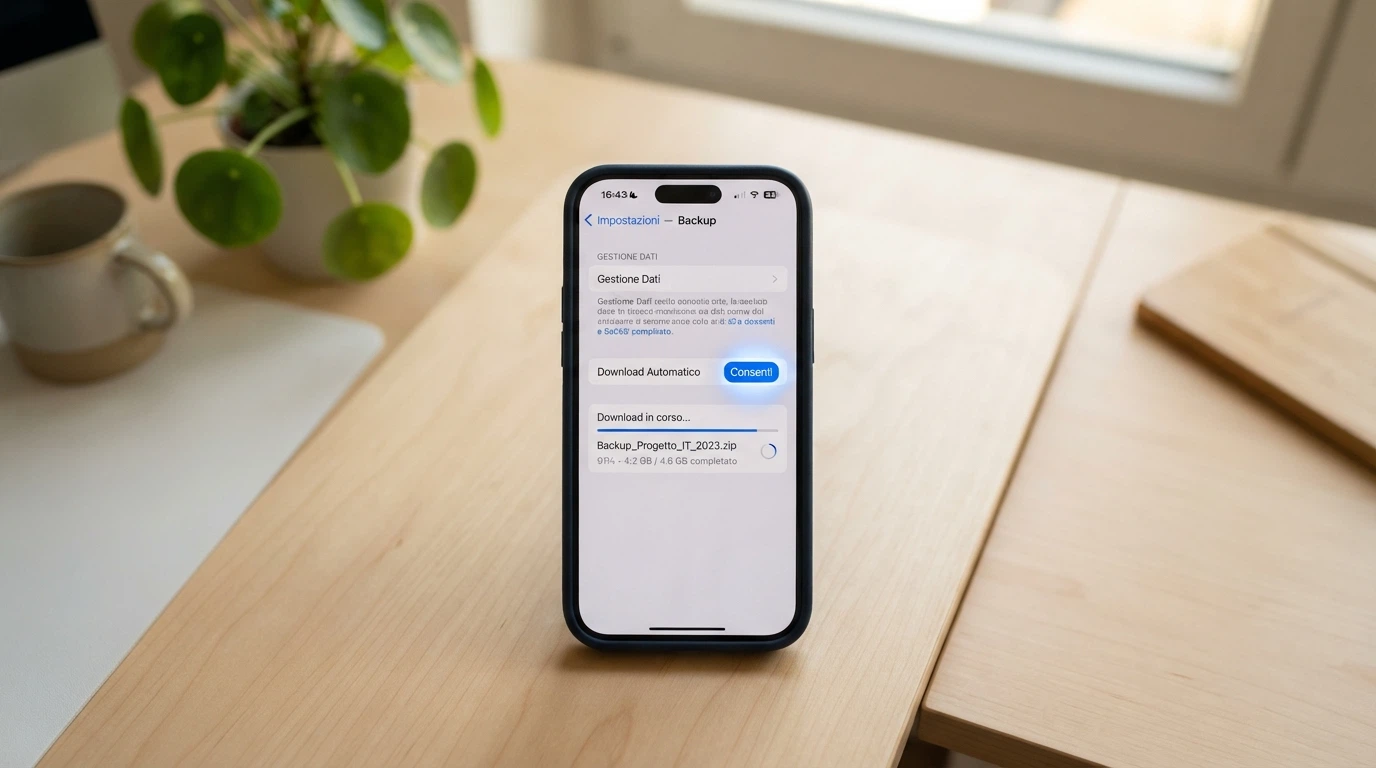 Schermata di uno smartphone Android con l’interruttore «Consenti installazione da origini sconosciute» attivato e il file APK in fase di download dal sito .it di un casinò