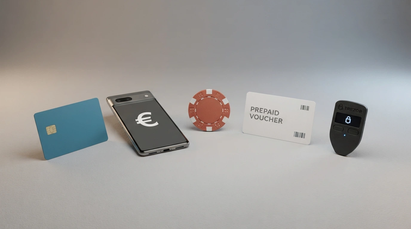 Loghi dei metodi di pagamento accettati dai casinò online: PayPal, Visa, Mastercard, Apple Pay e criptovalute